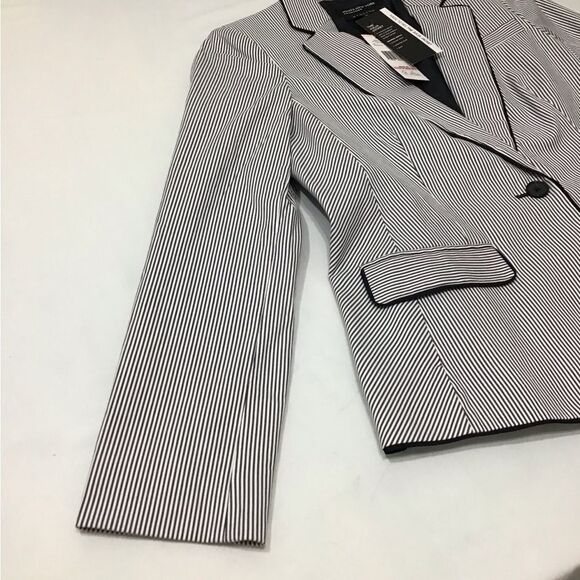 Jones New York The Julia Jacket Blue Pinstripes Stretch New Size 10 - Picture 12 of 16